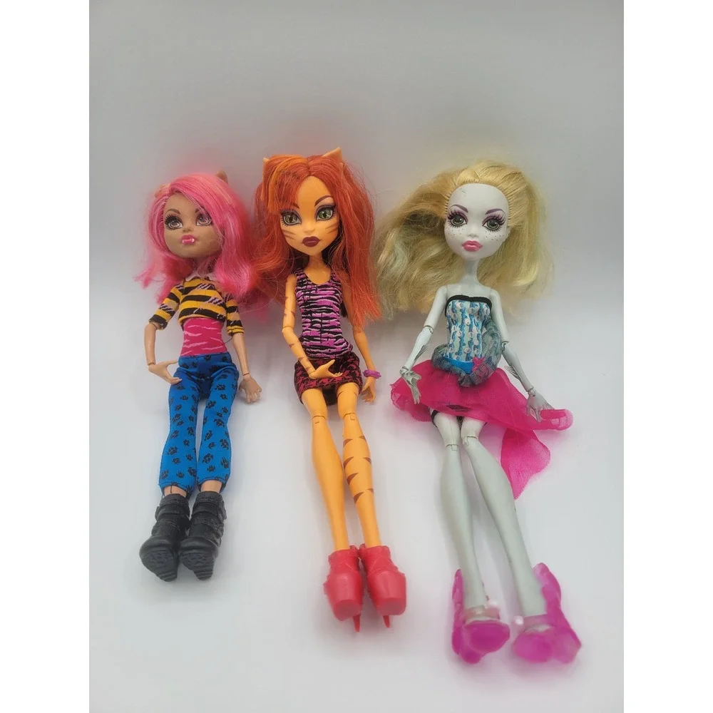 Monster High Doll Lot Howleen Wolf Toralei Stripe Lagoona Blue Mattel 3pc Set